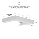 ZLINE Crown Molding Profile 5 for Wall Mount Range Hood (CM5-455/476/477/667/697)