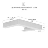 ZLINE Crown Molding Profile 5 for Wall Mount Range Hood (CM5-687)