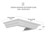 ZLINE Crown Molding Profile 6 for Wall Mount Range Hood (CM6-KB/KL2/KL3)