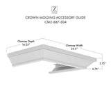 ZLINE Crown Molding Profile 2 for Wall Mount Range Hood (CM2-687-304)