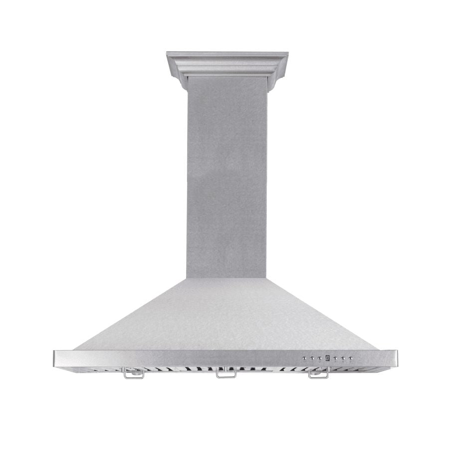 ZLINE 36 in. Designer Series Satin Stainless Steel Convertible Vent Wall Mount Range Hood (8KBS-36)
