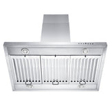 30 in. Ducted Island Mount Range Hood with Dual Remote Blower in Stainless Steel (GL2i-RD-30)
