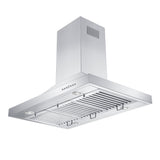 30 in. Ducted Island Mount Range Hood with Dual Remote Blower in Stainless Steel (GL2i-RD-30)
