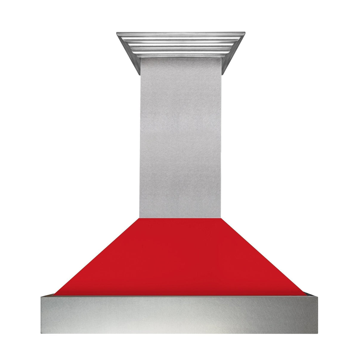 30" Ducted Fingerprint Resistant Stainless Steel Range Hood with Red Matte Shell (8654RM-30)