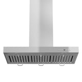 ZLINE 42" Convertible Vent Wall Mount Range Hood in Stainless Steel with Crown Molding (KECRN-42)