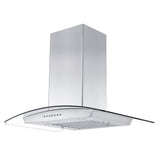 ZLINE 36" Convertible Vent Wall Mount Range Hood in Stainless Steel & Glass (KZ-36)