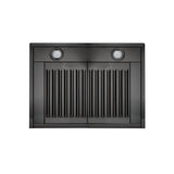 ZLINE 24" Convertible Wall Mount Range Hood in Black Stainless Steel with Set of 2 Charcoal Filters, LED lighting and Dishwasher-Safe Baffle Filters (BSKBN-CF-24)