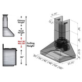 ZLINE 48 in. Professional Ducted Wall Mount Range Hood in Stainless Steel (667-48)