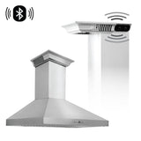48" ZLINE CrownSound™Ducted Vent Wall Mount Range Hood in Stainless Steel with Built-in Bluetooth Speakers (KL3CRN-BT-48)