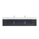 Blossom Floating / Wall Mounted Bathroom Vanity With Acrylic Sink Top & Aluminum Alloy Frame
