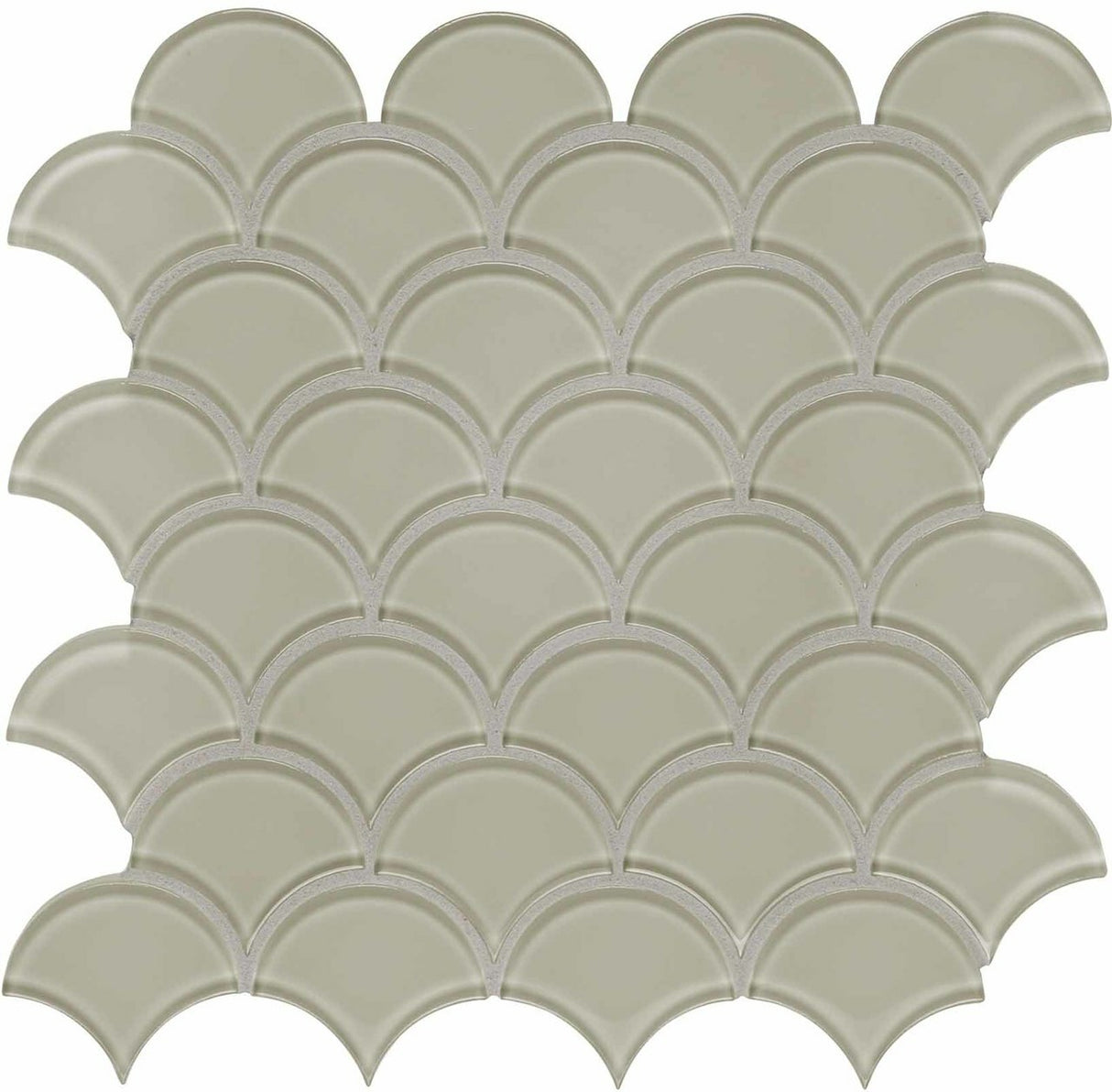 Scallop Element Earth Dark Colors Glass Mosaic