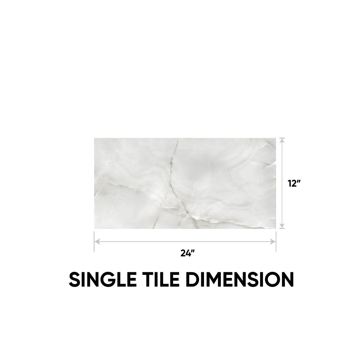 La Marca 24 x 48 in Onyx Nuvolato V2 Polished Rectified Glazed Porcelain Wall Tile
