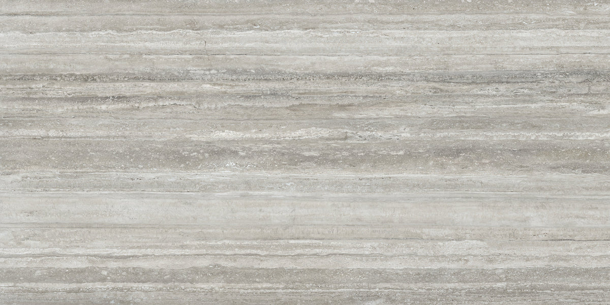 12 x 24 in La Marca Travertino Instrata Polished Rectified Glazed Porcelain Wall & Floor Tile