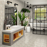 Zen Driftwood Tan Flat Stone Pebble Stone Polished Mosaic