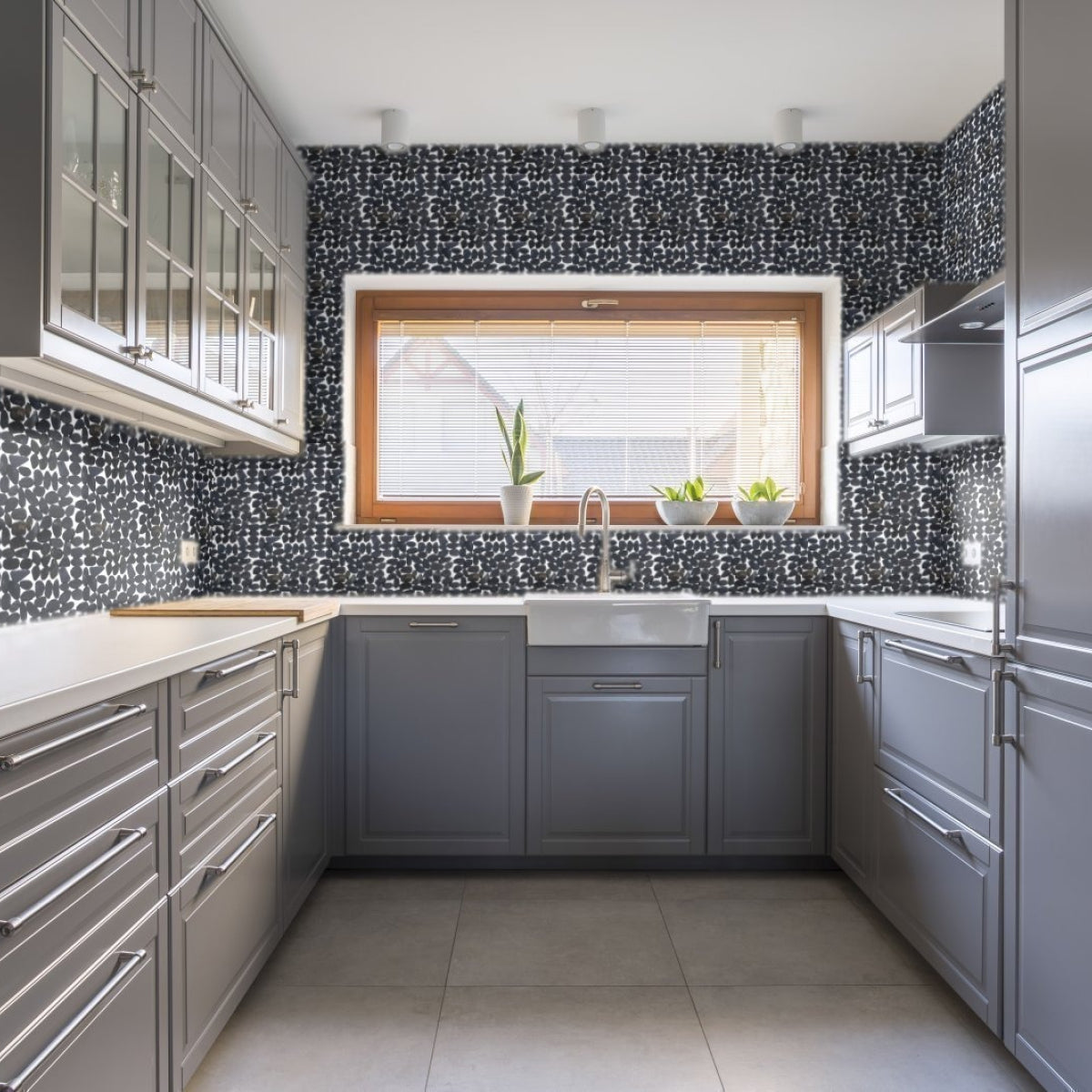 Zen Tahitian Black Sand Flat Pebble Polished Mosaic