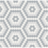 Soho Afternoon Blend Hexagon Pattern Matte Glazed Porcelain Mosaic