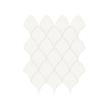 Scallop Soho Canvas White Glossy Glazed Porcelain Mosaic