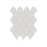 Scallop Soho Halo Grey Glossy Glazed Porcelain Mosaic