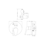 LED TruTemp Pressure Balance Valve W/ Rough-In Valve Trim Kit - 1/2" NPT - Round - Bathroom Plumbing Fixture