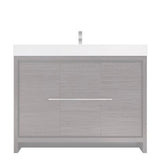 Modern Bathroom Vanity Cabinet With Acrylic Sink, 3 Drawers & 2 Doors