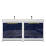 Elegant Ashley Freestanding Bathroom Vanity With Reinforced Double Acrylic Sink, Soft Closing Drawers & Doors