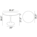 Lippa 36" Round Wood Top Dining Room Table Set - Modern Dining Table Set - BUILDMYPLACE