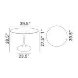 Lippa 40" Round Wood Top Dining Room Table Set - Modern Dining Table Set - BUILDMYPLACE