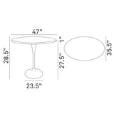 Lippa 60"  Oval Wood Top Dining Room Table Set - Modern Dining Table Set - BUILDMYPLACE