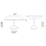 Lippa 47" Square Wood Top Dining Table Lippa 47" Square Wood Top Dining Room Table Set - Modern Dining Table Set - BUILDMYPLACE