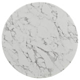 Lippa 36" Round Artifical Marble Dining Room Table Set - Modern Dining Table Set - BUILDMYPLACE