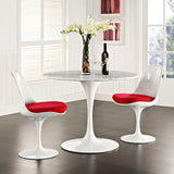 Lippa 40" Round Artifical Marble Dining Room Table Set - Modern Dining Table Set - BUILDMYPLACE