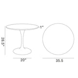 Lippa 36" Round Dining Room Table Set - Modern Dining Table Set - Walnut - BUILDMYPLACE