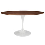 Lippa 60" Oval Walnut Dining Table Walnut - BUILDMYPLACE