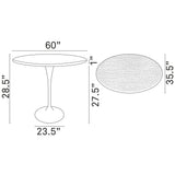 Lippa 60" Oval Walnut Dining Table Walnut - BUILDMYPLACE