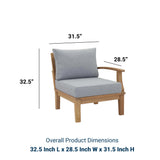 Marina Outdoor Patio Teak Sofa - BUILDMYPLACE