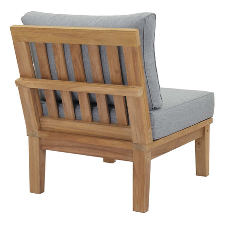 Marina Armless Outdoor Patio Teak Sofa - BUILDMYPLACE
