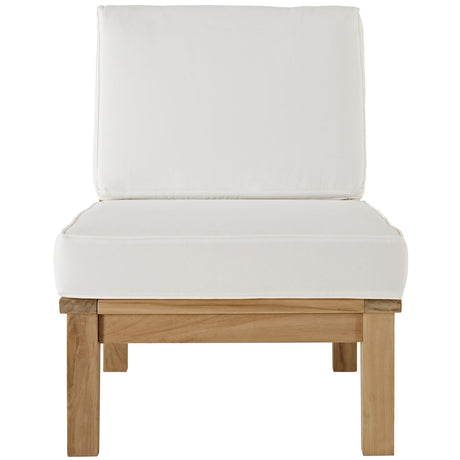 Marina Armless Outdoor Patio Teak Sofa - BUILDMYPLACE