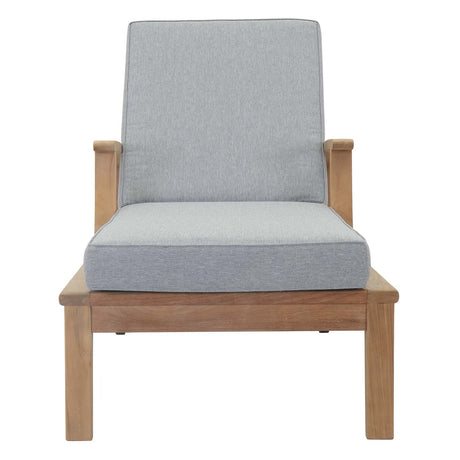 Marina Outdoor Patio Teak Single Chaise - BUILDMYPLACE