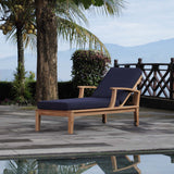 Marina Outdoor Patio Teak Single Chaise - BUILDMYPLACE