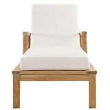 Marina Outdoor Patio Teak Single Chaise - BUILDMYPLACE