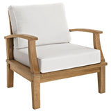 Marina 4 Piece Two Armchair Outdoor Patio Teak Set - BUILDMYPLACE