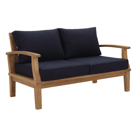Marina 3 Piece one Sofa Outdoor Patio Teak Set - BUILDMYPLACE