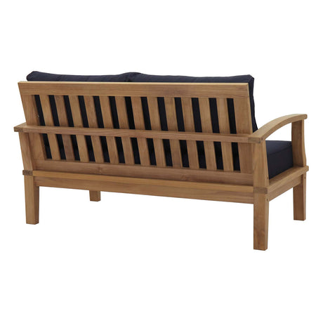 Marina 3 Piece one Sofa Outdoor Patio Teak Set - BUILDMYPLACE