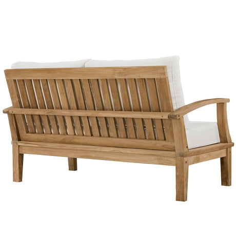 Marina 3 Piece one Sofa Outdoor Patio Teak Set - BUILDMYPLACE