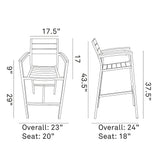 Maine Outdoor Patio Bar Stool - BUILDMYPLACE