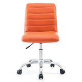 Modway Ripple Armless Mid Back Vinyl Swivel Computer Desk Office Chair - Computer Chair - BUILDMYPLACE