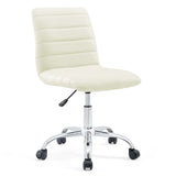 Modway Ripple Armless Mid Back Vinyl Swivel Computer Desk Office Chair - Computer Chair - BUILDMYPLACE