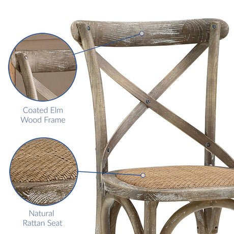 Modern Gear Dining Armless Side Chair - Leisure Tea - Breakfast Chair - BUILDMYPLACE