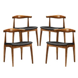 Tracy Dining Chairs Wood Set of 4 - BUILDMYPLACE