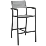Maine 3 Piece 2 Bar Stool Outdoor Patio Dining Set - BUILDMYPLACE